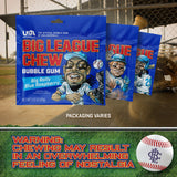 Big League Chew Blue Raspberry Bubble Gum 3-Pack - 2.12oz Packets - Big Rally Blue Raspberry Baseball Gum - Baseball Candy Set for Treats, Party