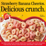Strawberry Banana Cheerios, Heart Healthy Gluten Free Breakfast Cereal, Made with Whole Grain Oats, Family Size, 19 oz
