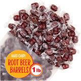 Root Beer Barrels Hard Candy | 1-Pound Bag, 75 Pieces | Old Fashioned Candy Individually Wrapped | Root Beer Barrels for Buffets, Office Bowls