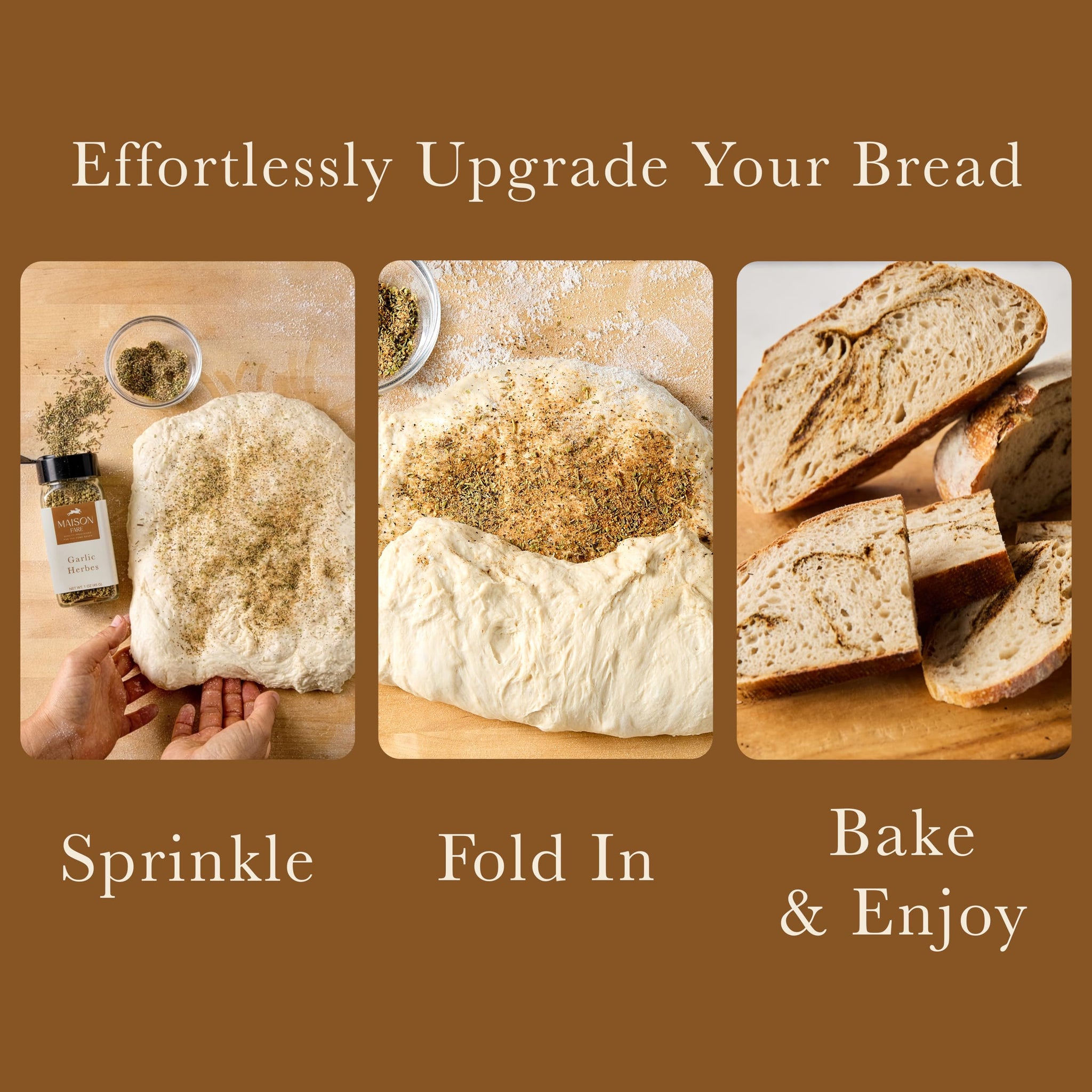 Roasted & Black Garlic Herbs Mix - Salt-Free with Rosemary - for Artisan French Bread, Pita, and Naan | Savory Compound Butter & Olive Oil Dip |