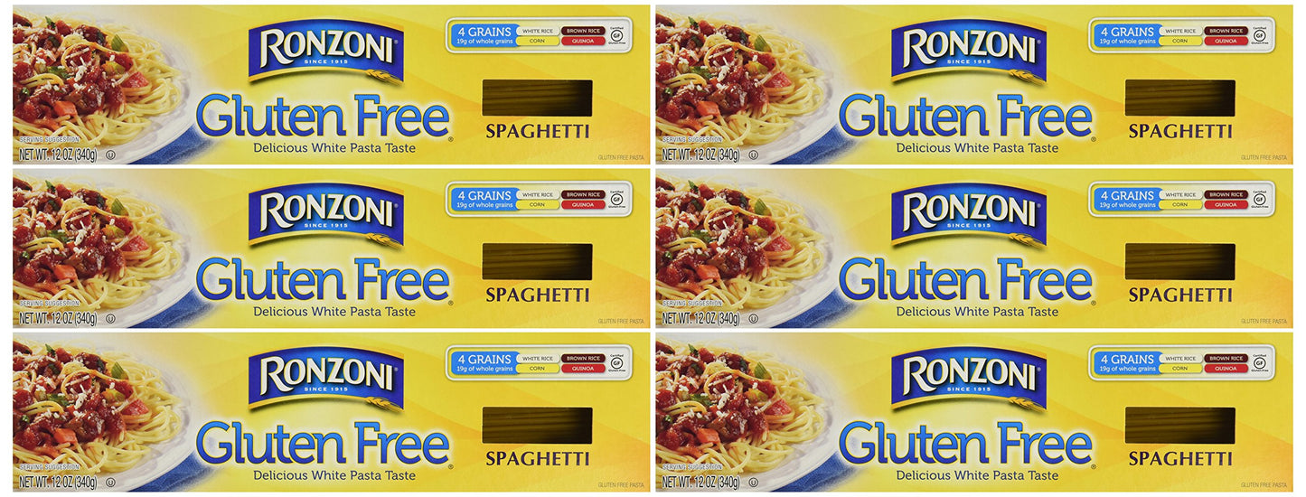 Ronzoni Gluten Free Pasta 12oz Box (Pack of 6) Choose Shape Below (Spaghetti)