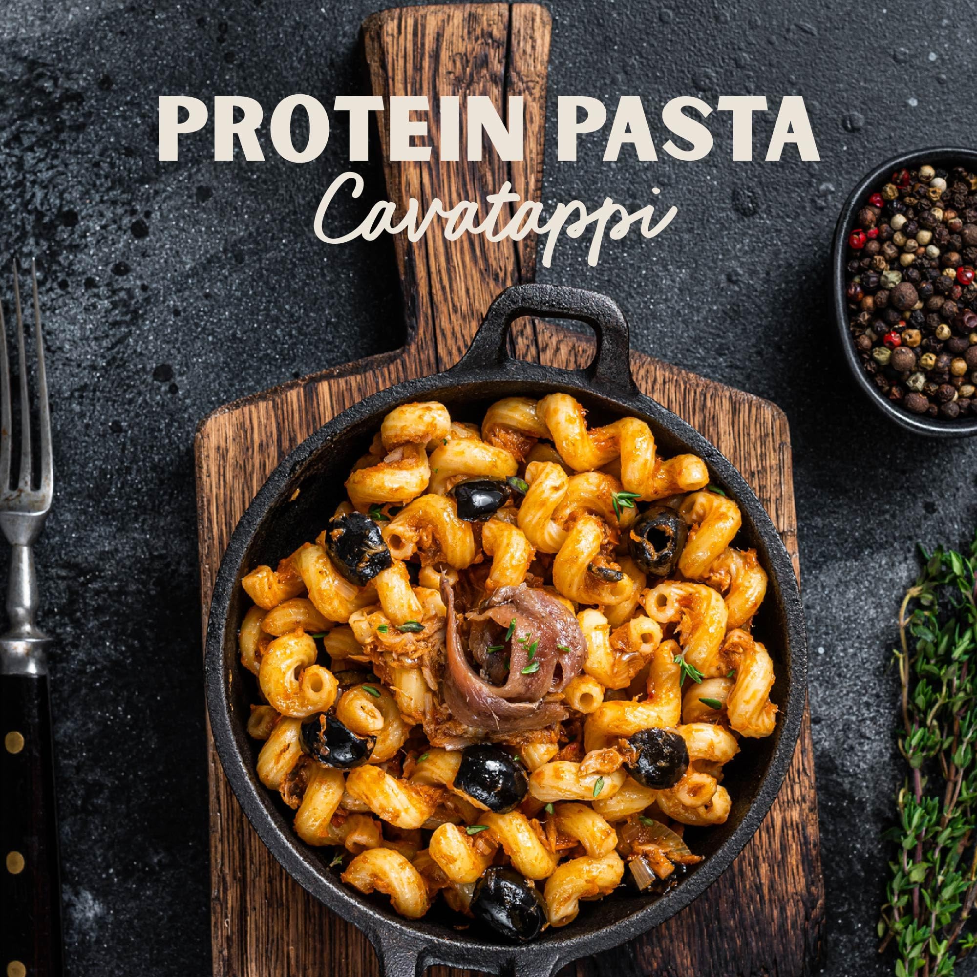 Al Dente Protein Pasta Cavatappi - 30g High Protein in 3.5oz Serving, Lower Carb, High Fiber. Cage-Free Eggs & Semolina. (Previously Carba-Nada