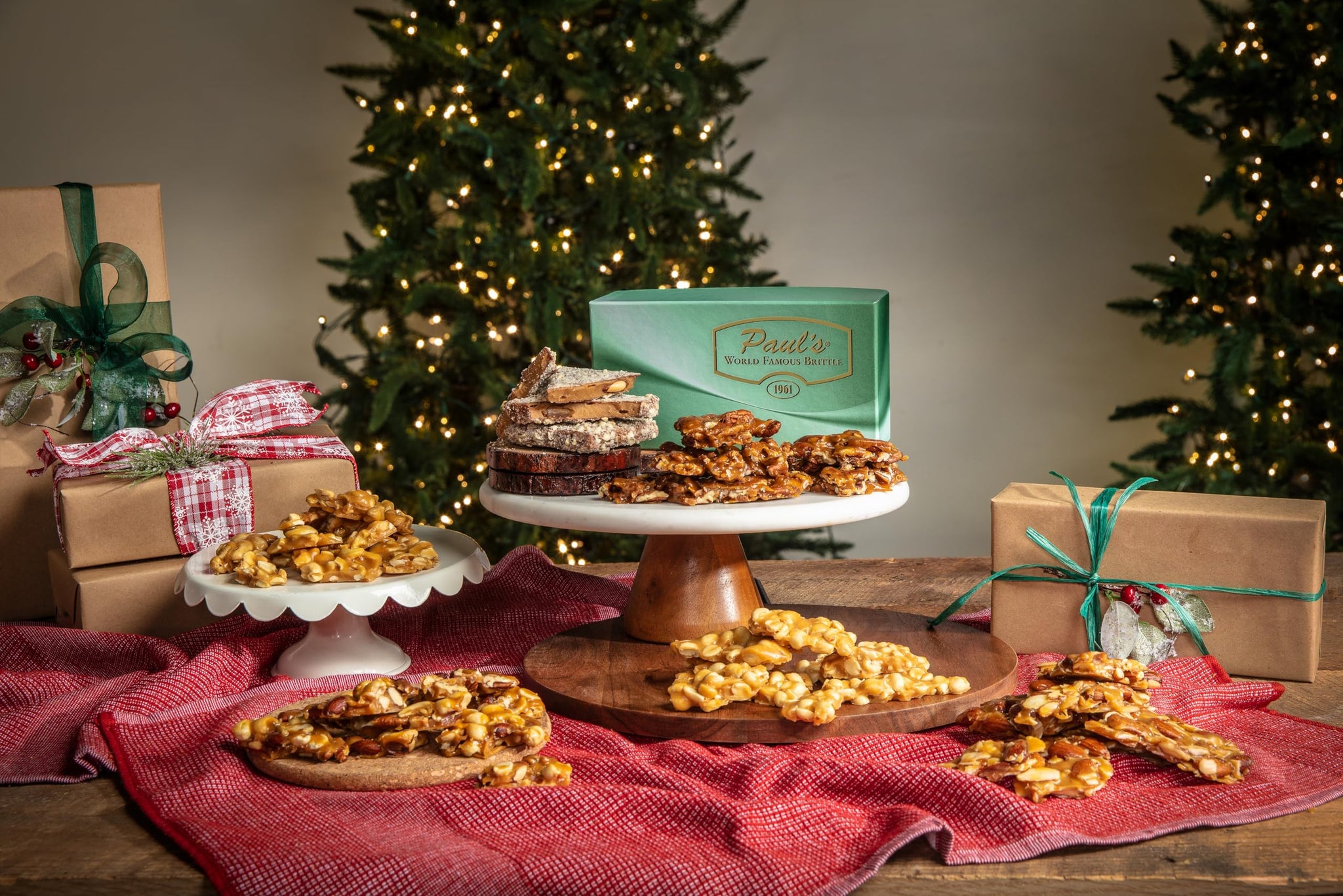 Western Nut Company Brittle Gift in 12oz Plastic Tray, Candy & Chocolate Gifts - Mixed Nut Brittle