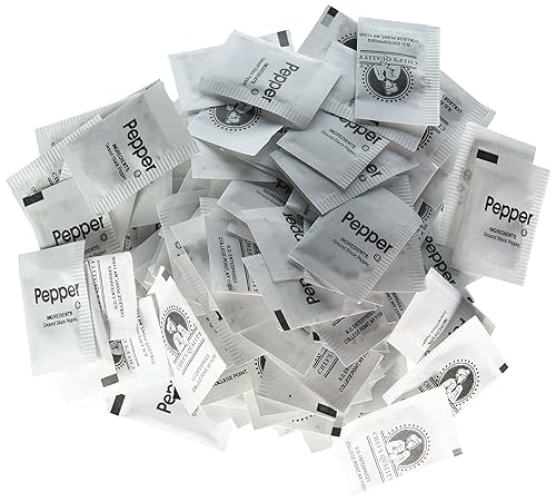 3,000 Packets of Gourmet Ground Black Pepper 0.1 Gram Each - The Brand Used by Chefs