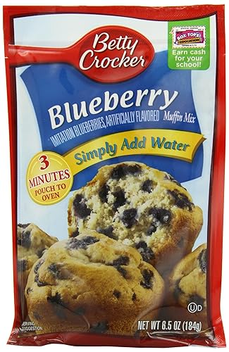 Betty Crocker Blueberry Muffin Mix, 6.5 oz Pouch (Pack of 24)