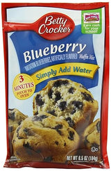 Betty Crocker Blueberry Muffin Mix, 6.5 oz Pouch (Pack of 24)