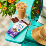 LILY'S Salted Almond Extra Dark Chocolate Style No Sugar Added, Sweets Bar, 2.8 oz