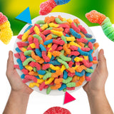 Sour Gummy Worms Candy | 1 Pound Bag | Assorted Fruit Flavored | Sour Gummies with Chewy Texture | Neon Gummi Worms for Parties, Snacking, and Buffets