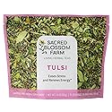 Tulsi Herbal Tea (Holy Basil) | Sacred Blossom Farm | 1.7 oz. Loose Leaf | Ease Stress Renew Enaergy* | Minimally Processed Wisconsin-Grown Medicinal