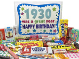 RETRO CANDY YUM ~ 1930 96th Birthday Gift Box of Nostalgic Candy from Childhood for 96 Year Old Man or Woman Born 1930