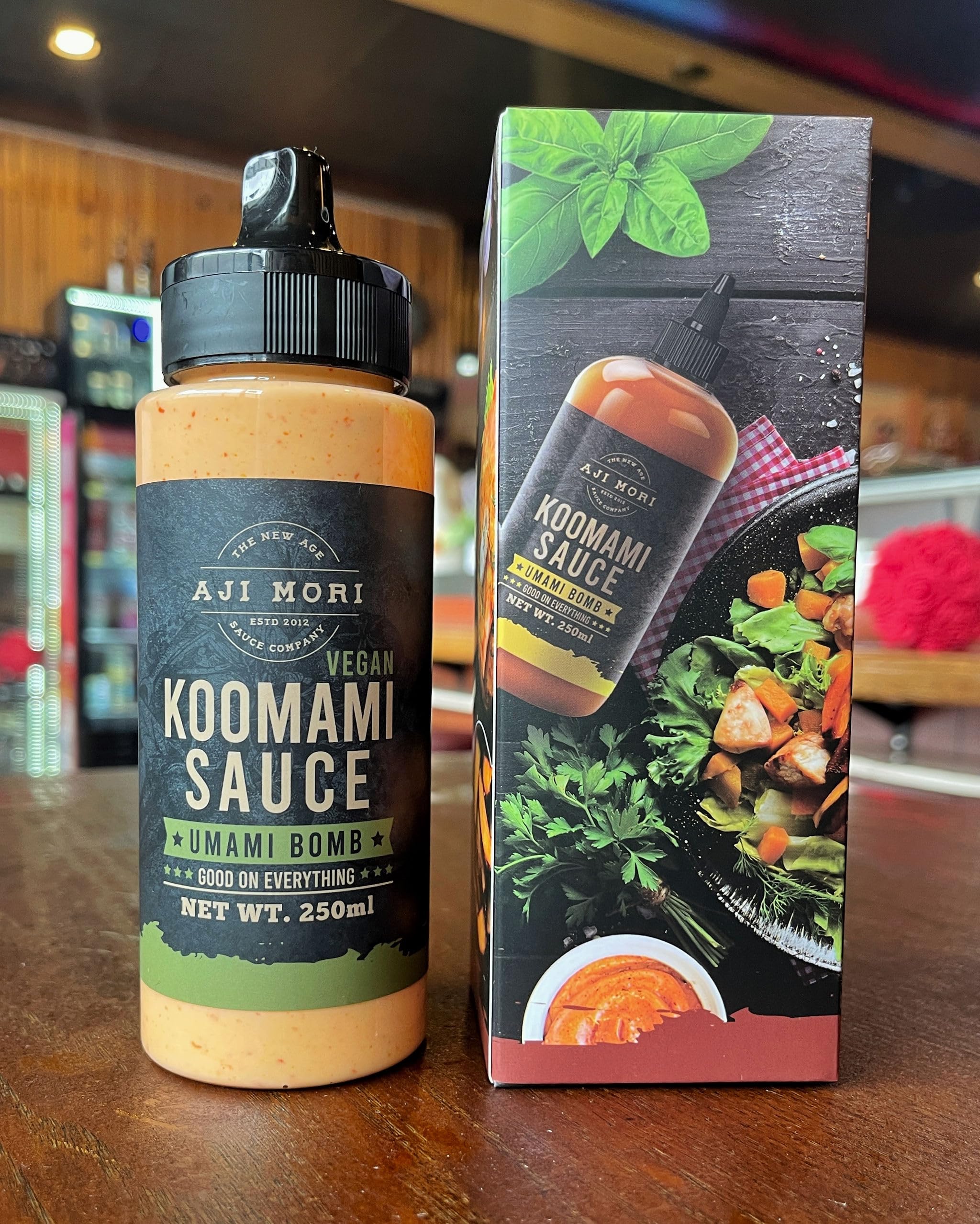 Aji Mori Vegan Koo Mami Spicy Mayo Umami Bomb - Vegan Mayonnaise with Chili & Authentic Asian Flavor Hot Sauce - Elevate any Dish Like Sushi, Sandwich