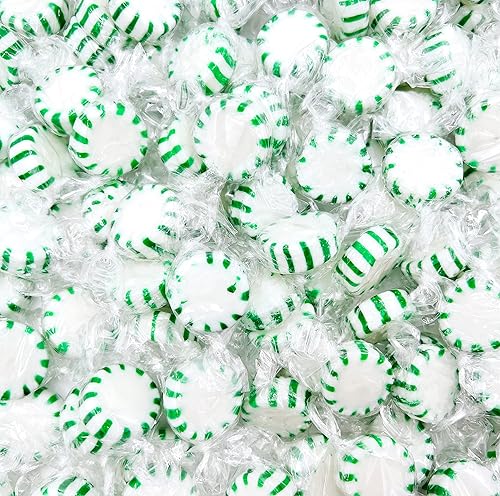 Starlight Spearmint Mints | 1 Pound Bag - Approx. 85 Count | Old Fashioned Hard Candy | Hard Candy Individually Wrapped for Office Bowls & Holiday