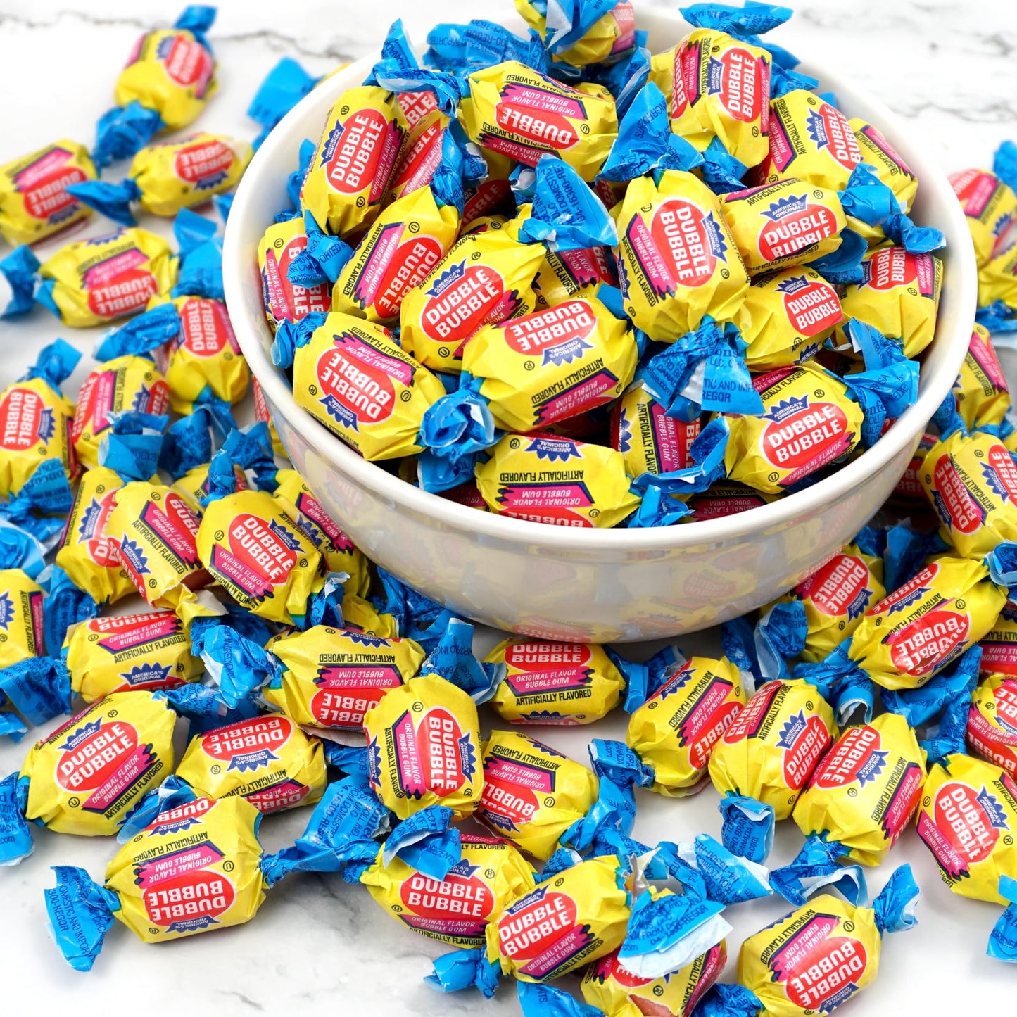 Double Bubble Original Flavored Chewing Gum - 1 Pound Bulk Bag (Approx. 70 Pieces) - Individually Wrapped Gum (Original - Pink Gum)