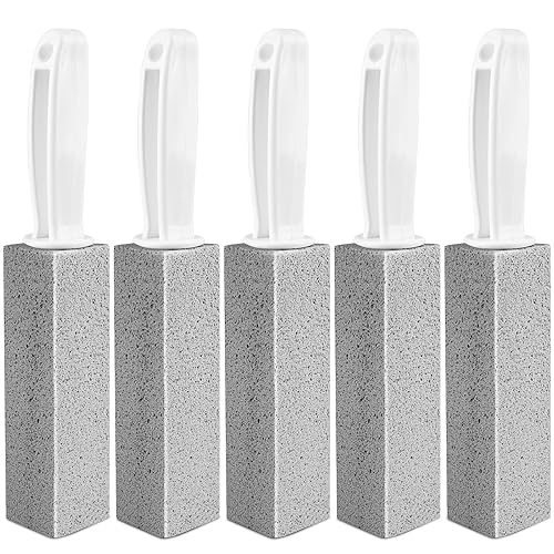 MEQHUO Toilet Pumice Stone With Handle, 5 Pack Pumice Stone Toilet Bowl Cleaner, Hard Water Toilets Ring Remover for Cleaning Toilets, Bathtubs
