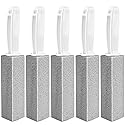 MEQHUO Toilet Pumice Stone With Handle, 5 Pack Pumice Stone Toilet Bowl Cleaner, Hard Water Toilets Ring Remover for Cleaning Toilets, Bathtubs