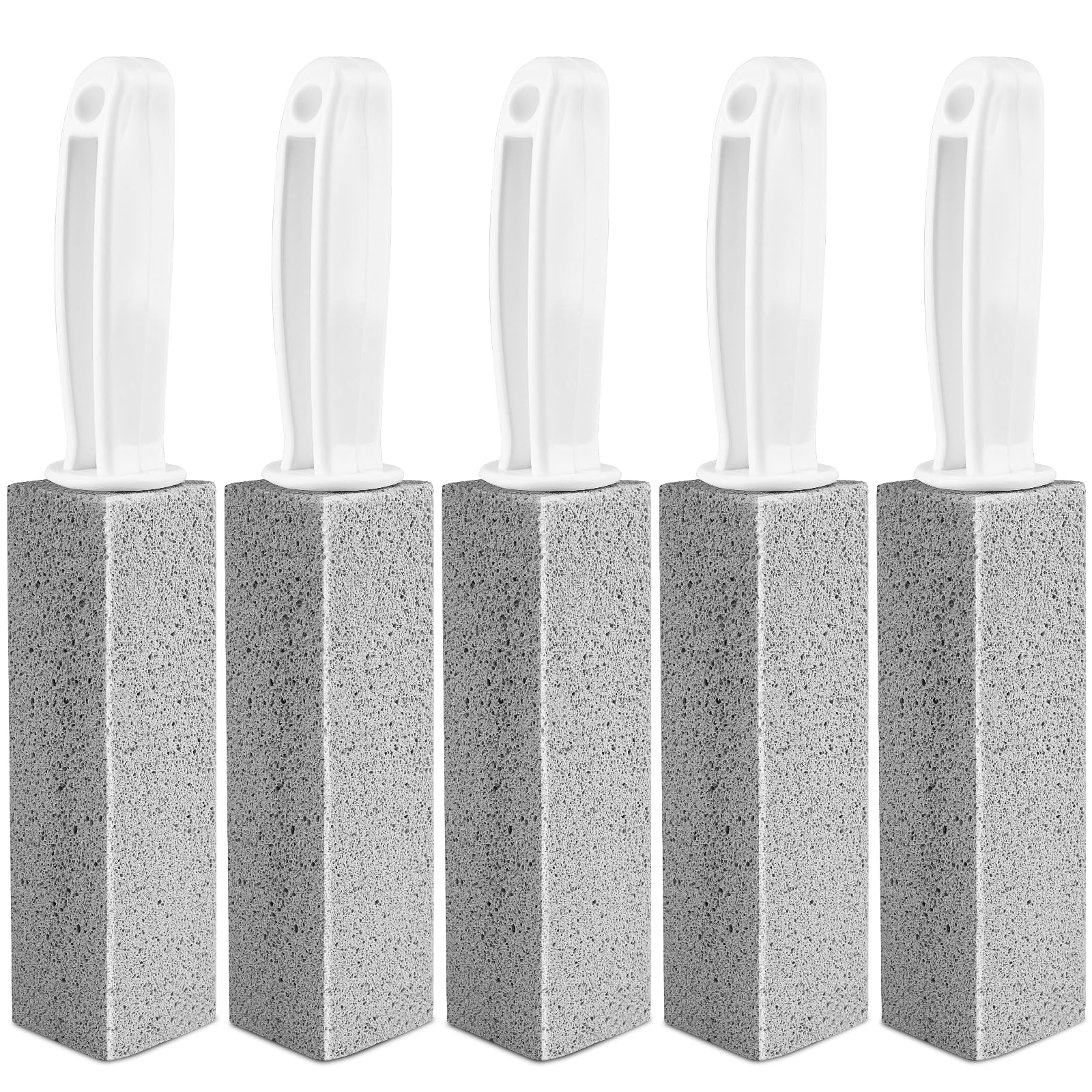MEQHUO Toilet Pumice Stone With Handle, 5 Pack Pumice Stone Toilet Bowl Cleaner, Hard Water Toilets Ring Remover for Cleaning Toilets, Bathtubs
