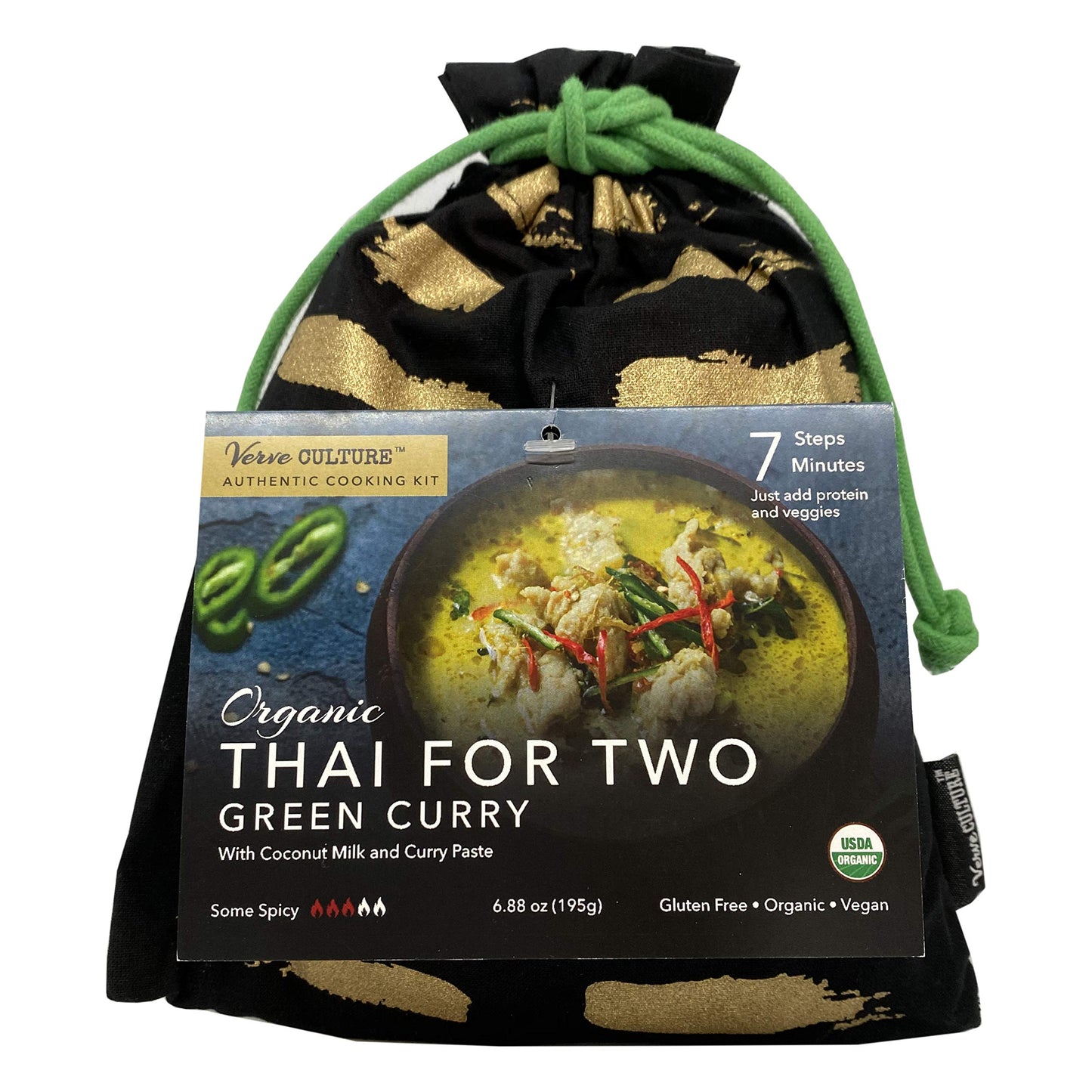 Verve Culture Thai for Two - Thai Green Curry Meal Kit - USDA Organic, Vegan, Gluten-Free - Made in Thailand