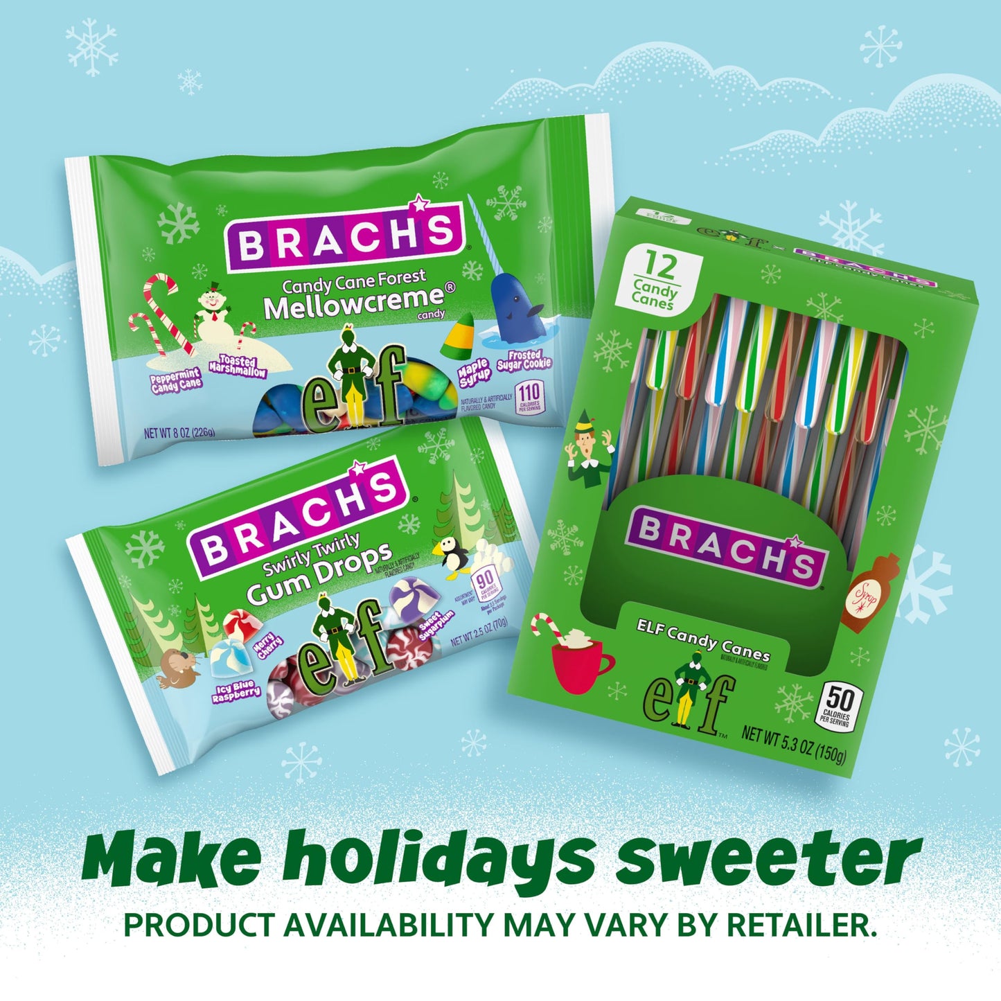 Brach's Elf™ Swirly Twirly Gum Drops, Holiday Candy, 3 oz