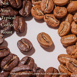 High Caffeine White Coffee-Smooth, Low Acidity, Versatile Flavor Profile, Single Origin, Artisan Roasted Arabica Beans