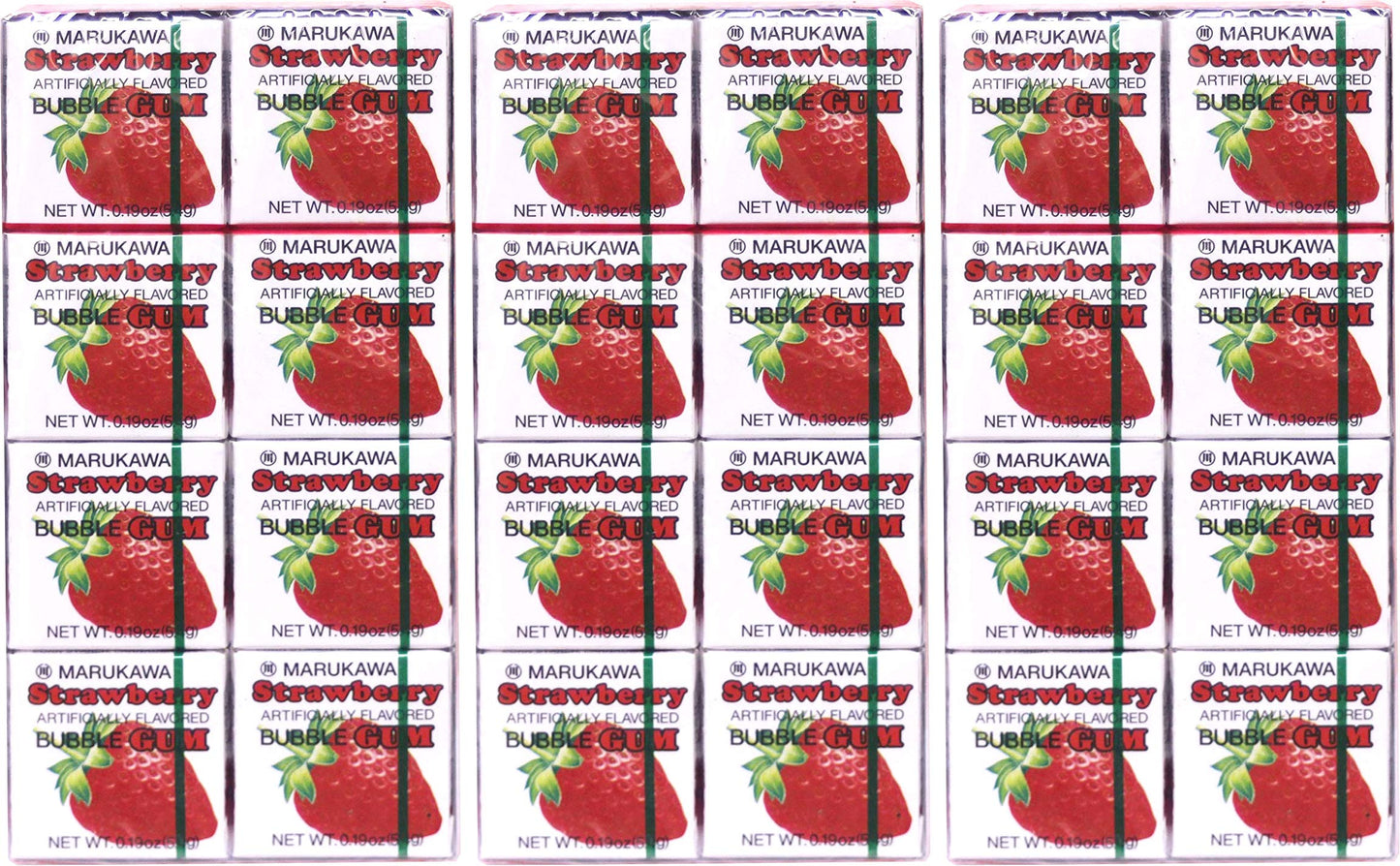 Marukawa Bubble Gum Strawberry 1.52oz (3 Pack)