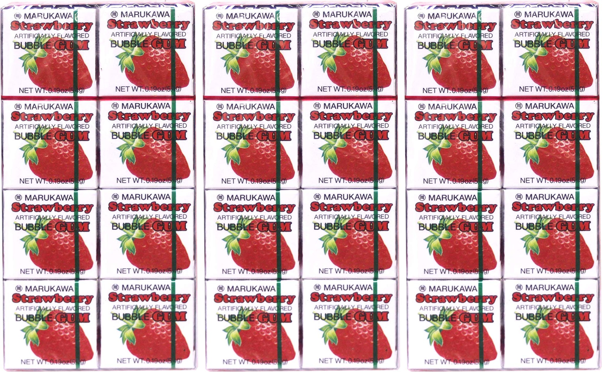 Marukawa Bubble Gum Strawberry 1.52oz (3 Pack)