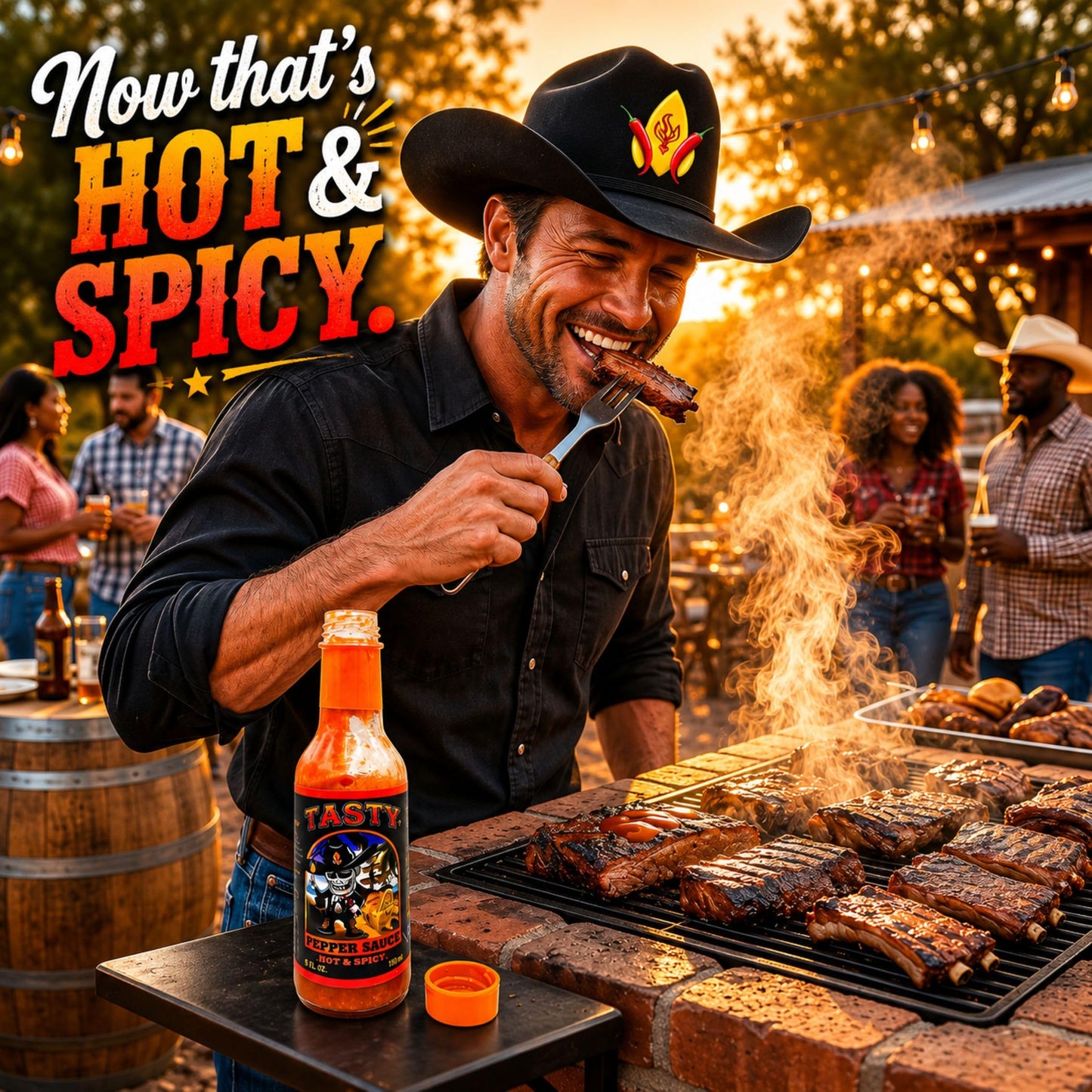 TASTY Pepper Sauce HOT & SPICY - Bold Caribbean Hot Sauce, Scotch Bonnet Pepper Blend, Flavor-Packed Gourmet Hot Sauce with Medium to Hot Heat