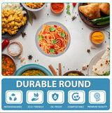 Fonteme 6-Inch Disposable Paper Plates - 1000 Count | White & Uncoated Microwavable Bulk Paper Plates | Perfect for Everyday Meals, Parties