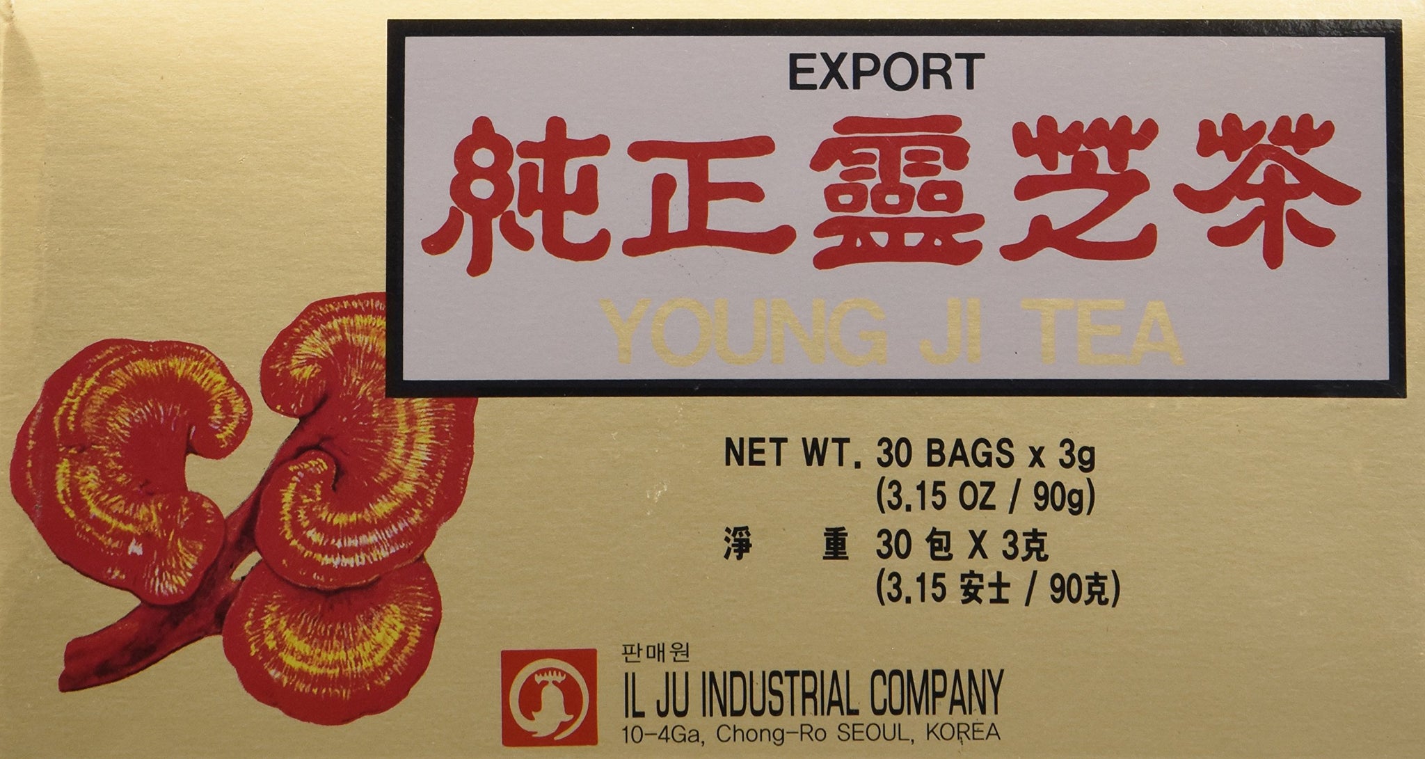 Young Ji Mushroom Tea- 3g x30bags Ganoderma Lucidum Ling Zhi Tea Korea