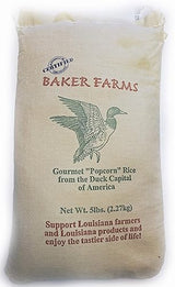 Baker Farms, Gourmet Louisiana Popcorn Rice, 5 lb Sack