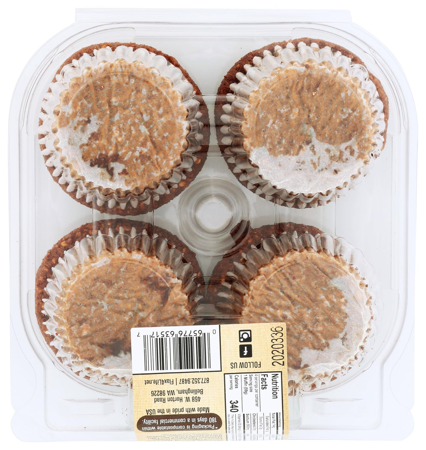 Flax4Life Apple Cinnamon Muffins, 14 oz (frozen)