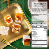 HazerBaba Turkish Delight Candy with Crunchy Almond, 16oz (Pack of 1)