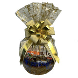 Hand-Crafted 22 Piece customizable chocolate gift basket of gourmet chocolates, cookies, and crunches. Tasty treats selected for businesses, clients
