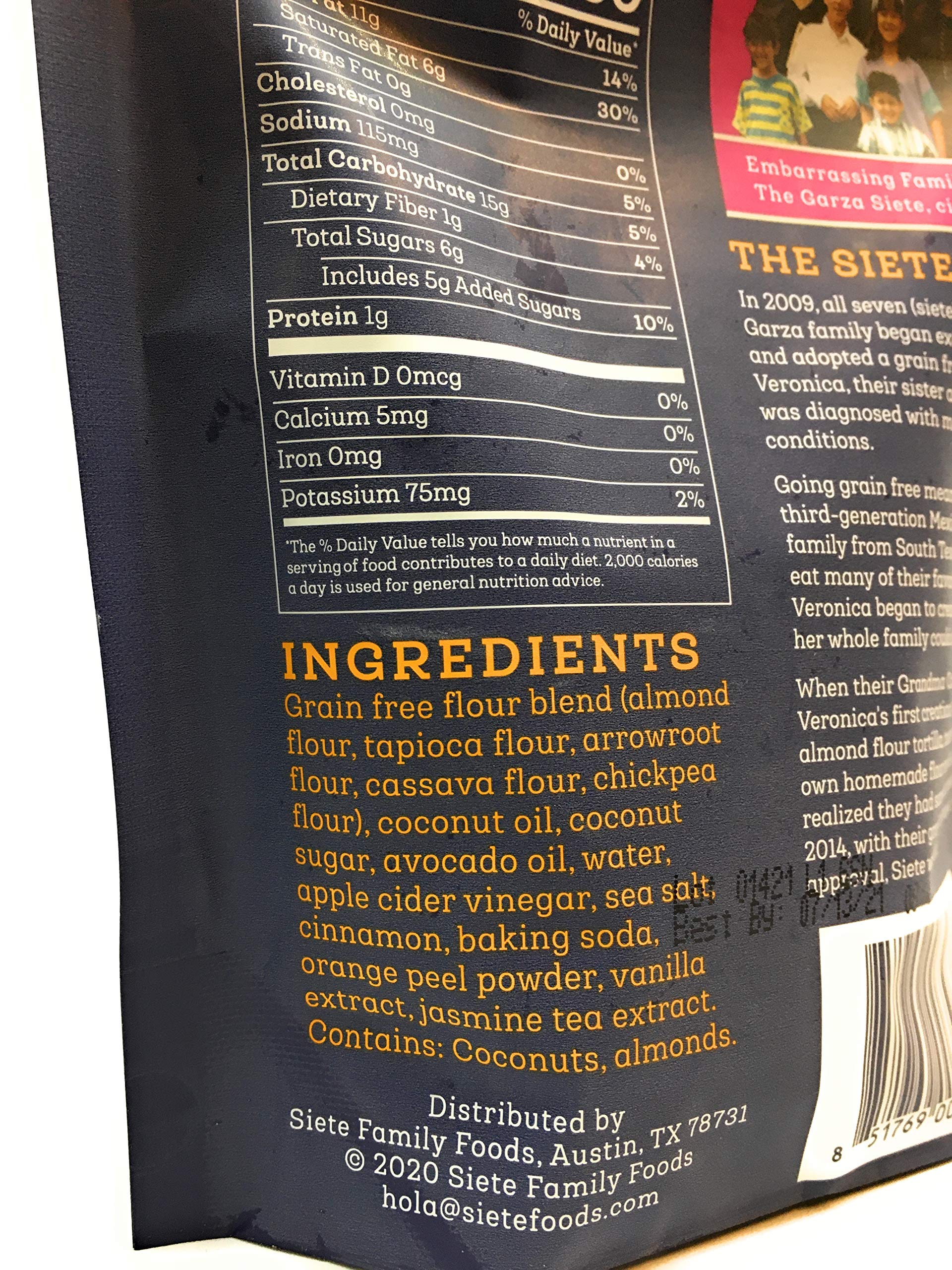 Siete Grain Free Mexican Shortbread Cookies