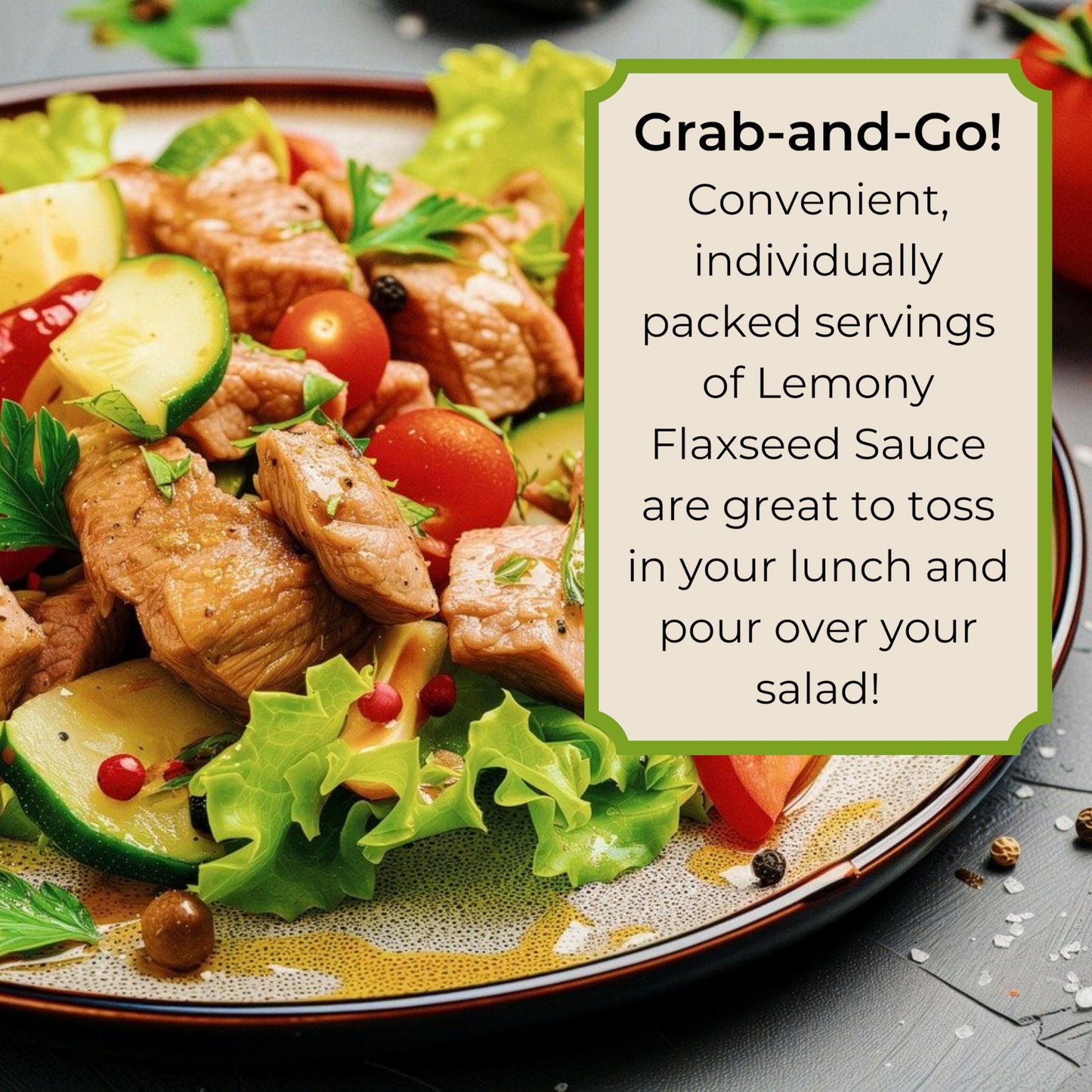 Laxmi’s Delights Lemony Flaxseed Dressing with Ginger and Honey - Spicy | Healthy Salad Dressing Packets, Organic, Vegetarian, Gluten Free, Dairy