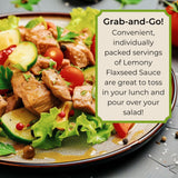 Laxmi’s Delights Lemony Flaxseed Dressing with Ginger and Honey - Spicy | Healthy Salad Dressing Packets, Organic, Vegetarian, Gluten Free, Dairy