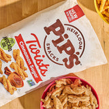 Pip’s Heirloom Cinnamon Churro Twists - 1 oz Bags (24 pk) - Individually Wrapped Snack Packs Made With Heirloom Corn & Avocado Oil - Better For You
