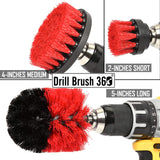DRILL BRUSH 360 Original Attachments 3 Pack kit - Cleaner Scrubbing Brushes for Bathroom Surface, Grout, Tub,Tile, Shower, Kitchen, Auto
