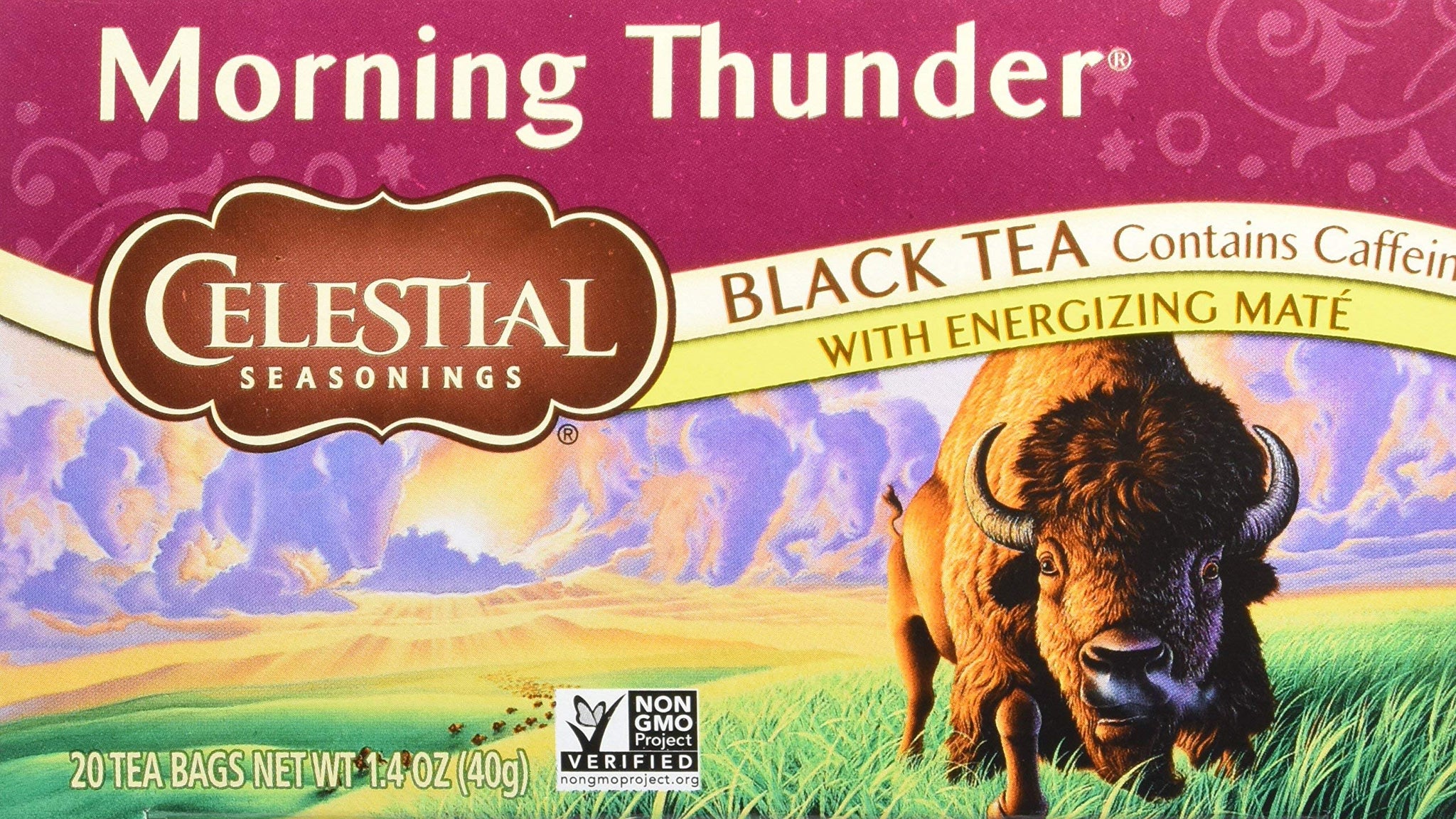 Celestial Seasonings Black Tea Morning Thunder, 20-count (Pack of6)