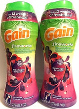 Gain Fireworks In-Wash Scent Booster - Moonlight Breeze - Compatible With ALL Machines, Including HE (High Efficiency) - Net Wt. 9.7 OZ (275 g) Each