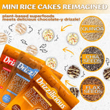 Drizzilicious Mini Rice Cakes Variety Pack - Rice Crisps, Healthy Snack for Adults and Kids, Flavored Rice Cakes, Vegan, Gluten Free, Allergen Free
