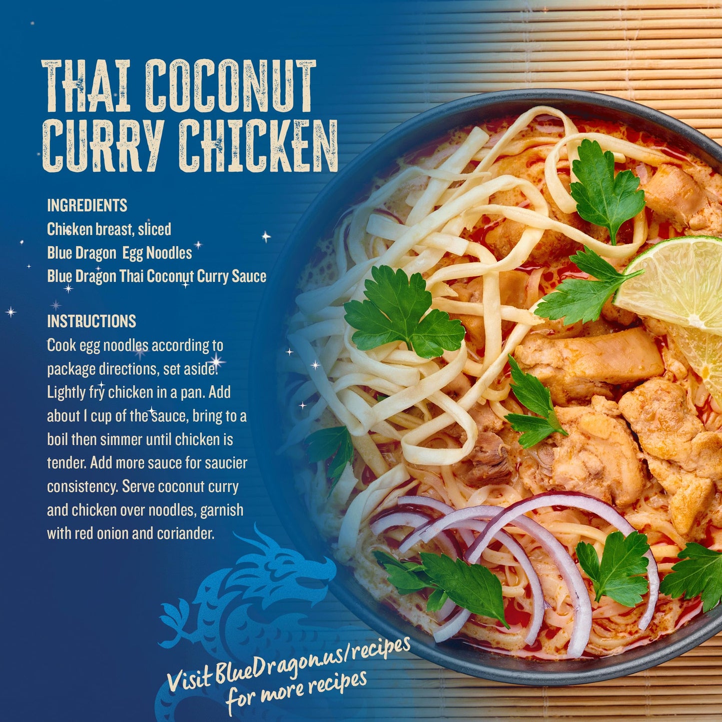 Blue Dragon Thai Coconut Curry Sauce - 12oz Jar (Pack of 2) - Mild & Fragrant Blend of Coconut, Shallot & Galangal for Classic Thai-Style Curry Noodle