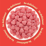 Cherry Jelly Hearts | 1-Pound Bag | Sour Candy | Dye Free Candy Hearts | Classic Gelatin Free Cherry Treats for Gifting, Buffets, Snacking | Vegan