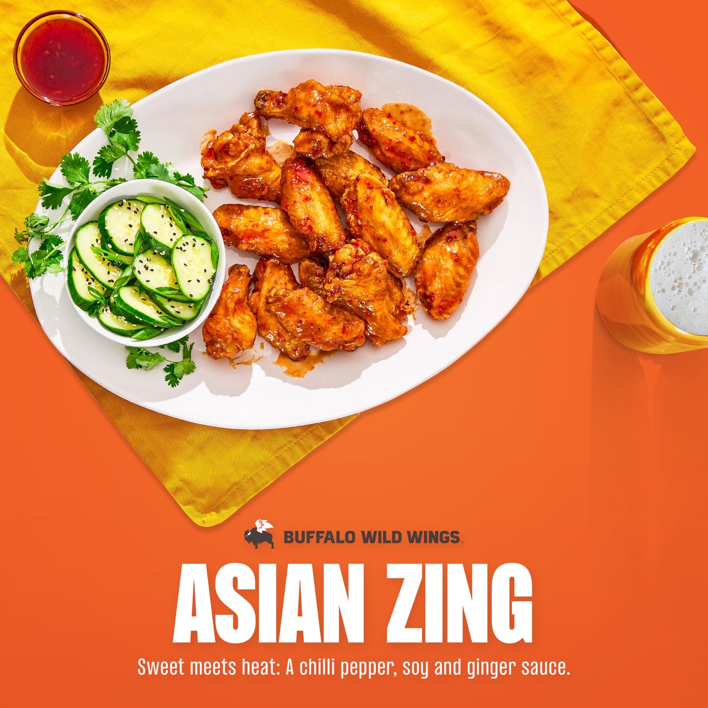 Buffalo Wild Wings Asian Zing Sauce, 12 fl. oz., Perfect Dipping Sauce, Chicken Marinade, Stir Fry Sauce and Wing Seasoning, Delicious Chili Pepper
