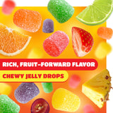 Gum Drops - 2 Pound Bulk Pack - Jelly Candy - Assorted Fruit Flavors - Christmas Candy for Holiday Snaking, Baking, and Gifting - Grape, Lime, Orange
