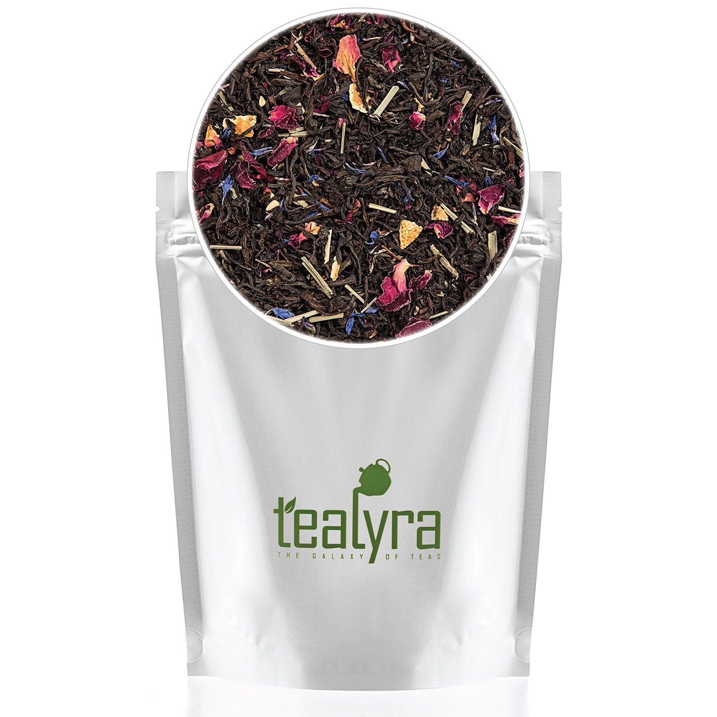 Tealyra - Milady Grey - Delightful Black Loose Leaf Tea - Rose Petals and Lemongrass with Orange - Medium Caffeine - Blend - All Natural - 110g