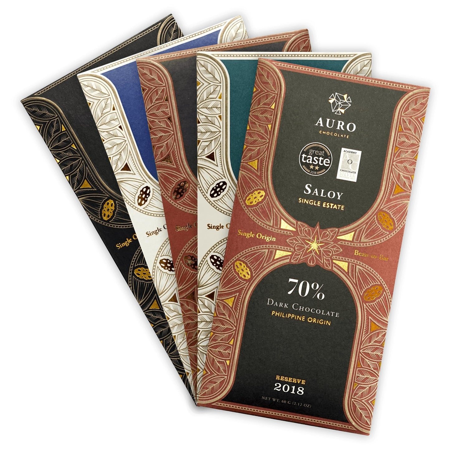 Auro - Mixed Collection - Filipino Chocolate Bundles (Reserve, 5 Bars)