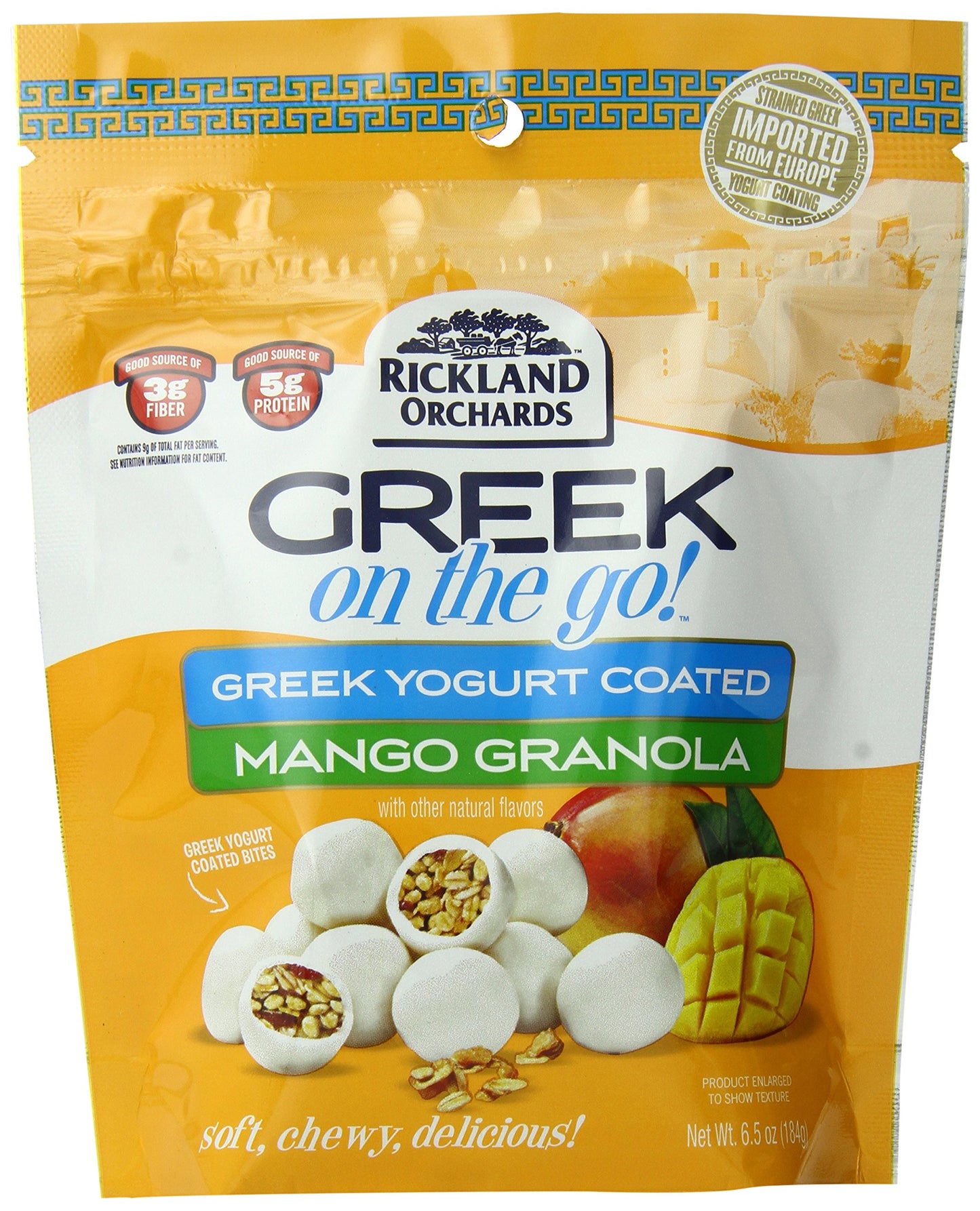 Rickland Orchards Greek Yogurt Coated Granola Bites, Mango, 6.5 Ounce