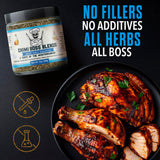 Chimi Boss Greek Table Seasoning, 7oz of Zest - All-Purpose Mediterranean Herb Blend for Chicken, Veggies, Lamb, Fish and More - All Natural Bold