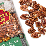 PRIESTER'S Large Raw Pecan Pieces - Natural Shelled Pecans Grown in the USA - Unsalted Pecans for Snacking and Baking - Tight Resealable Bag