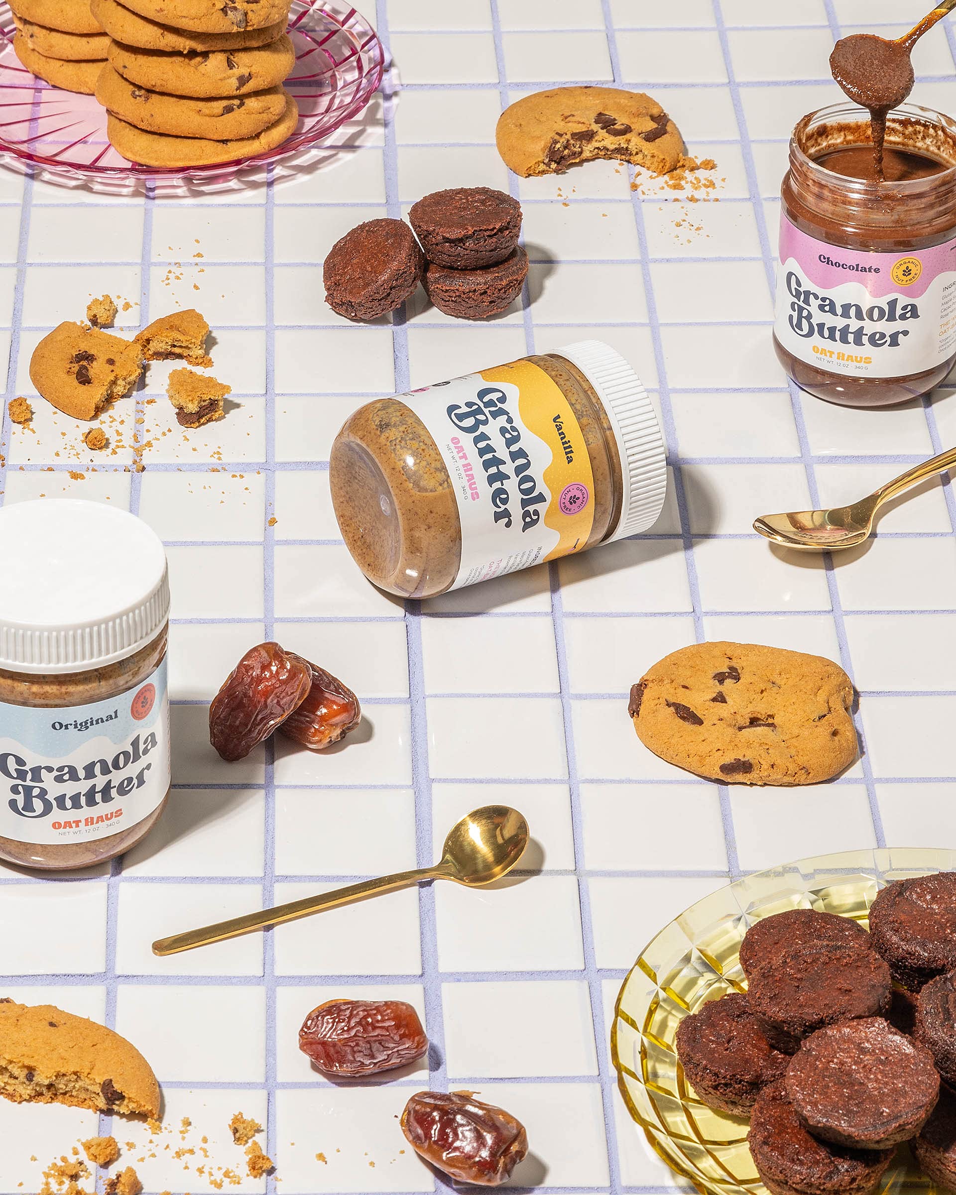 Oat Haus Everyday Essentials Granola Butter Bundle | Cinnamon Graham, Vanilla Cookie, Cookie Dough | Peanut-free, Almond (Tree-Nut) Free